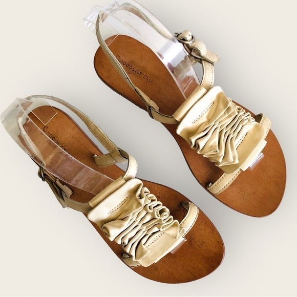 Chocolat Blu Ruched Sandals - Picture 3 of 11